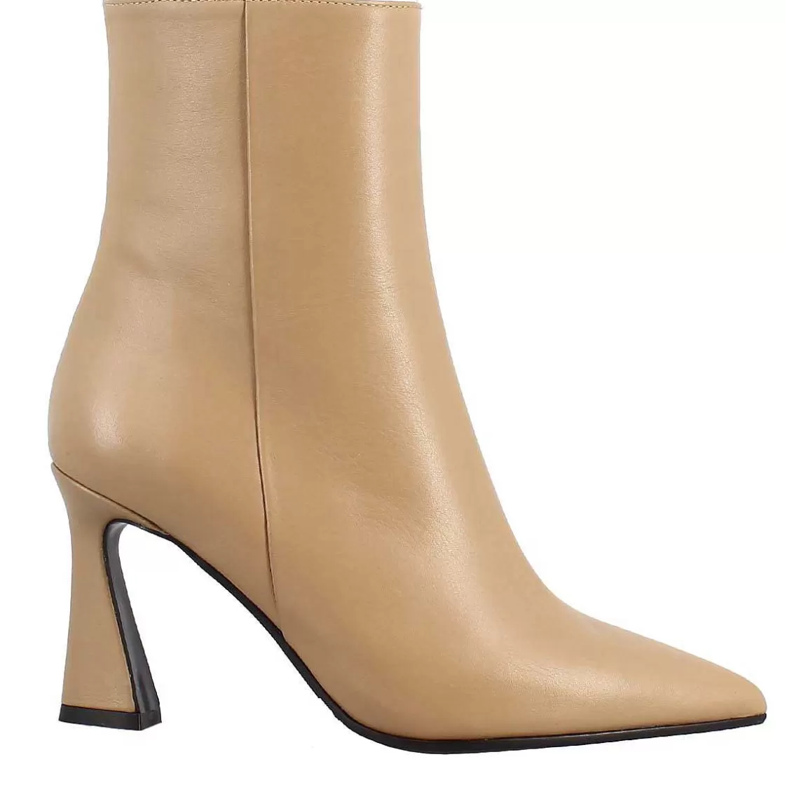 Leonardo Ankle Boot In Walnut Beige Tiffany Leather Clearance