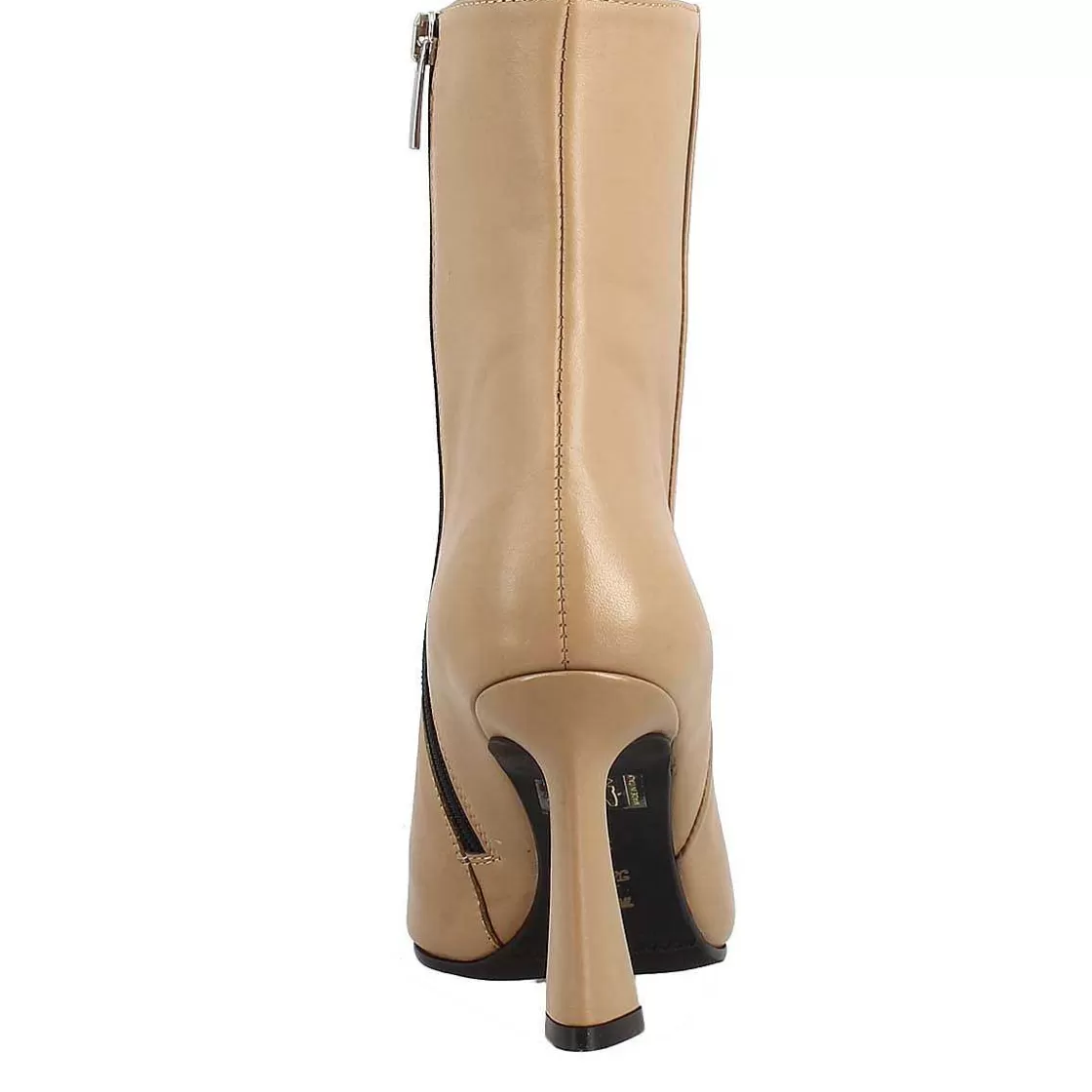 Leonardo Ankle Boot In Walnut Beige Tiffany Leather Clearance