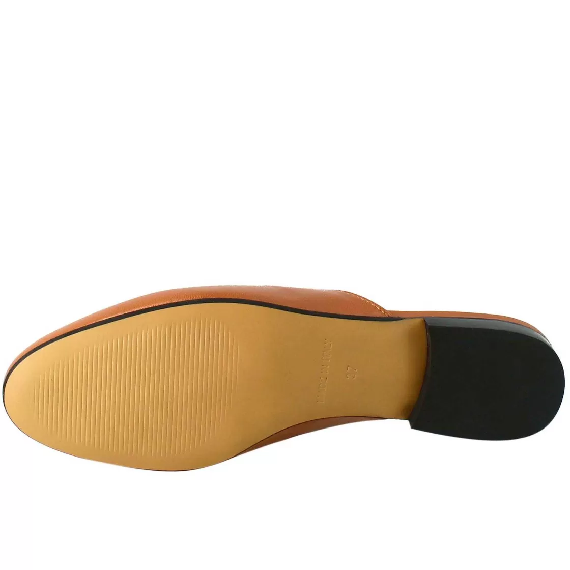 Leonardo Brown Sabot With Golden Buckle And Leather Sole Cheap