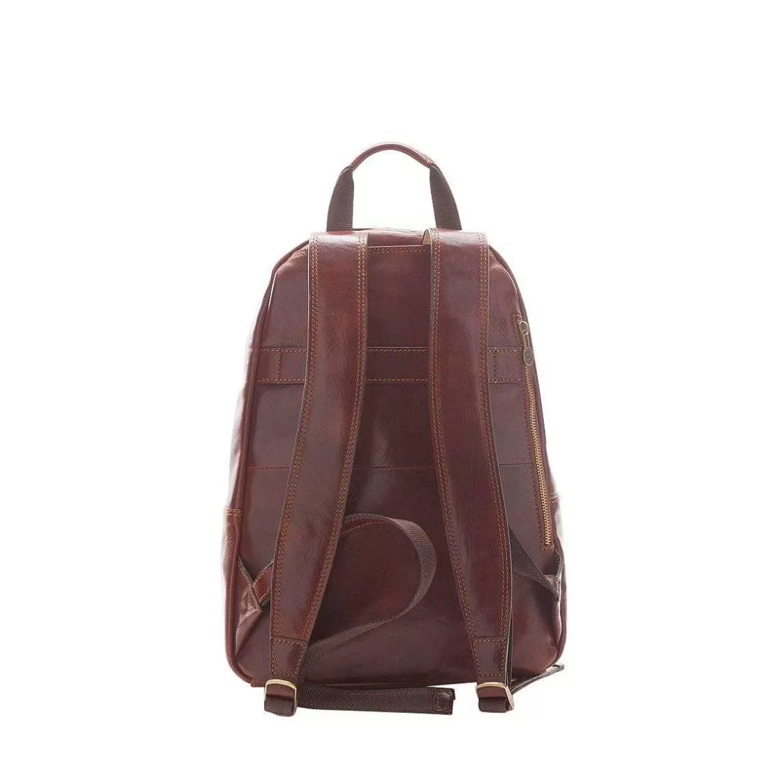 Leonardo Classic Backpack In Full Grain Leather With Zipper Adjustable Straps Front Pocket Available In Various Colors Online