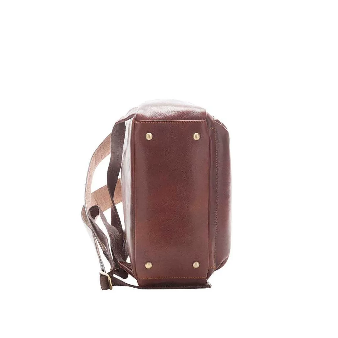 Leonardo Classic Backpack In Full Grain Leather With Zipper Adjustable Straps Front Pocket Available In Various Colors Online