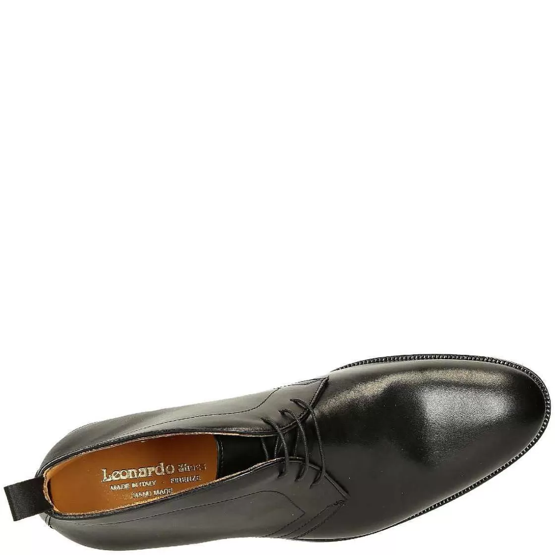 Leonardo Elegant Men'S Ankle Boots In Black Calf Leather Fashion
