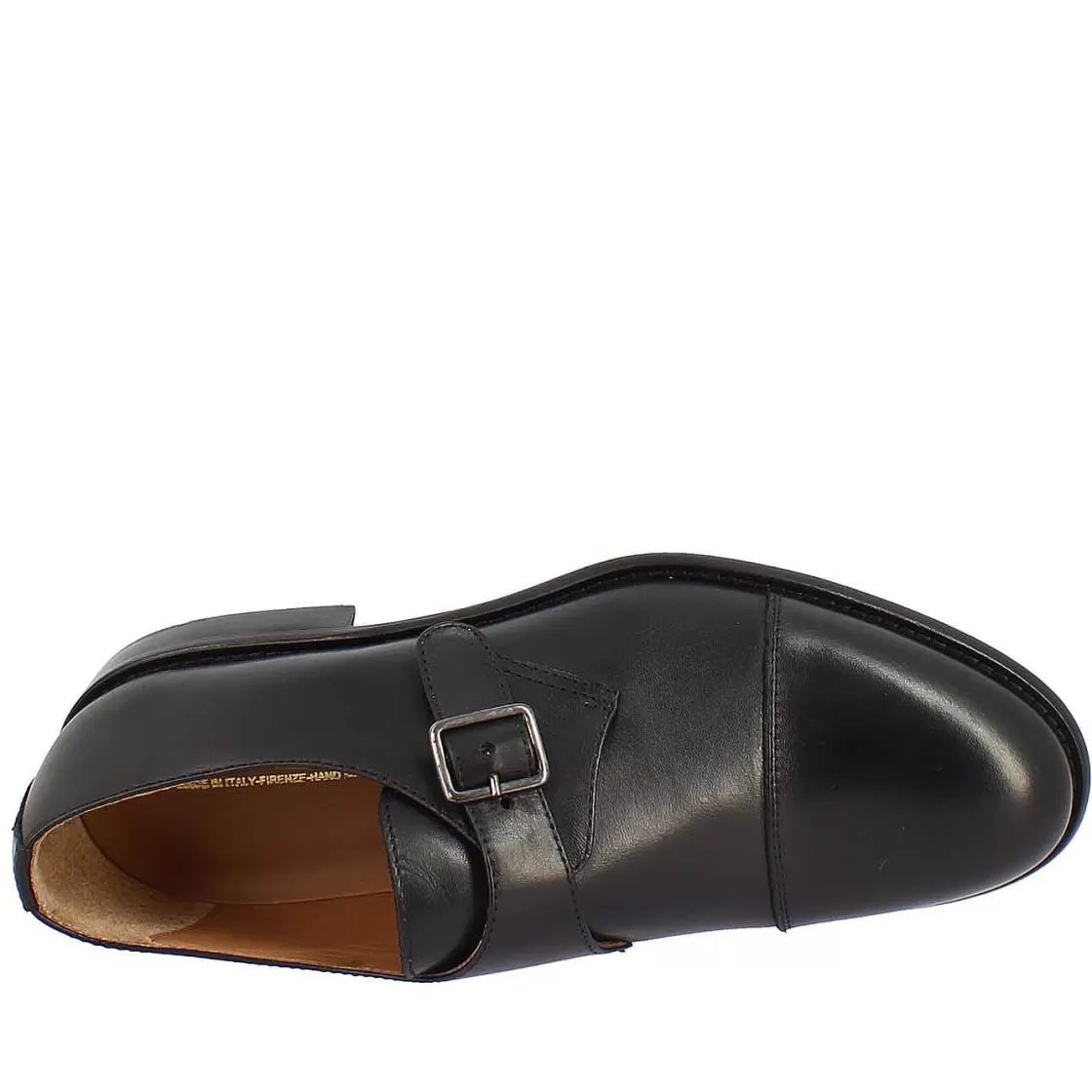 Leonardo Elegant Shoe In Black Calfskin With Leather Lining And Sole Cheap
