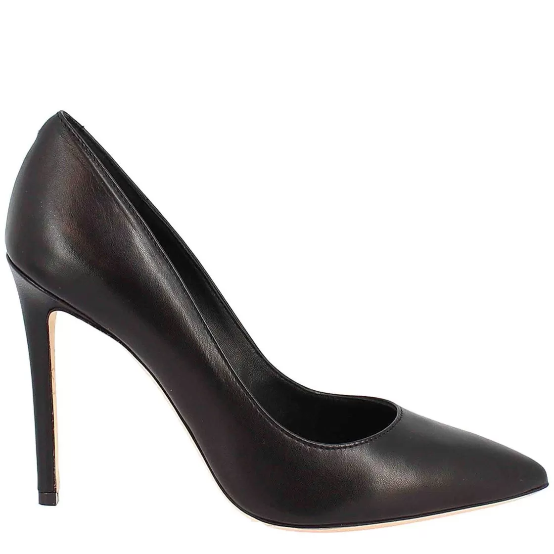 Leonardo Elegant Women'S Handmade High Heels Pumps In Black Leather Clearance