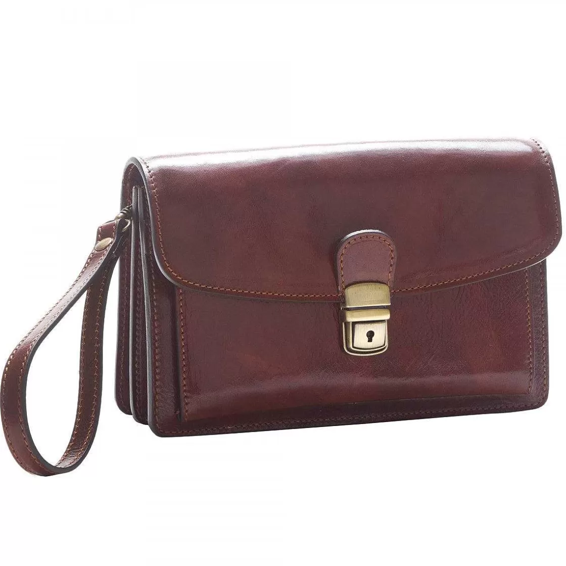 Leonardo Handbag In Leather Full Grain With Tuc Closure And Two Compartments Sale