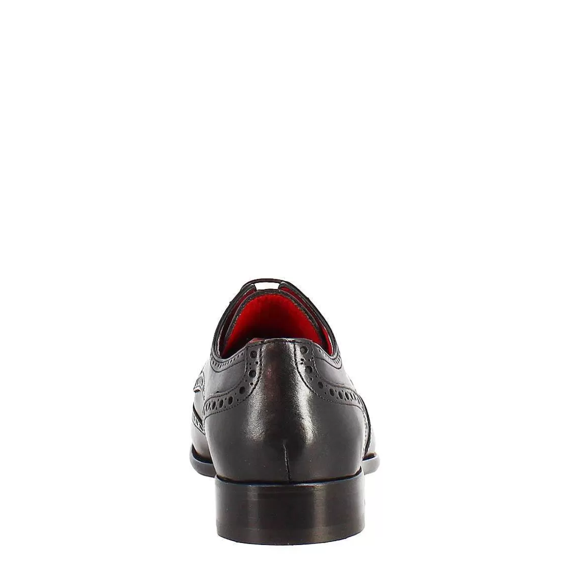 Leonardo Handmade Brogues Shoes For Men In Black Leather Online