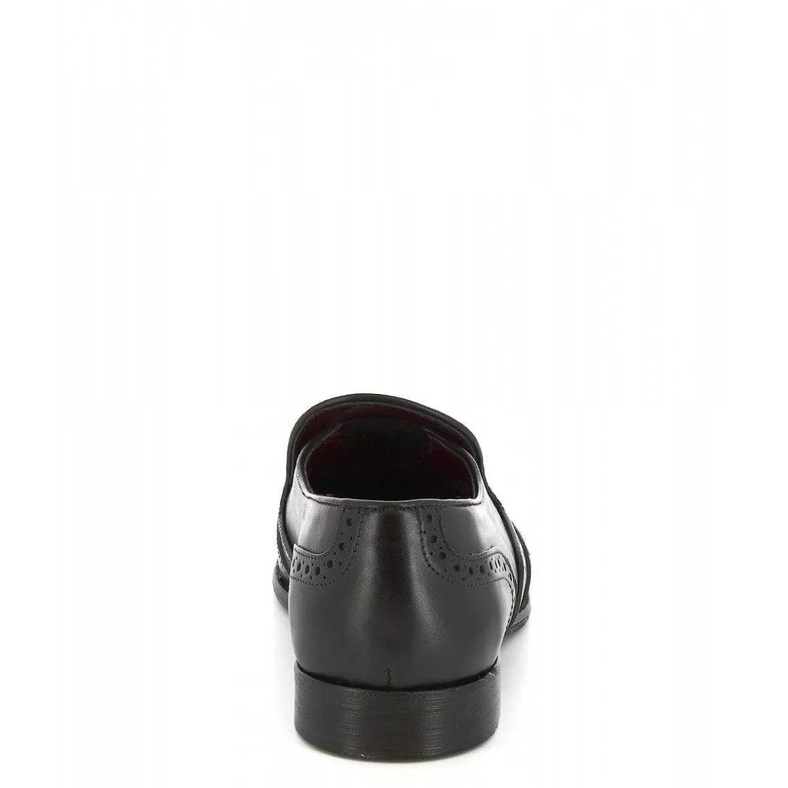 Leonardo Handmade Men'S Brogue Loafers In Black Leather Calfskin Store