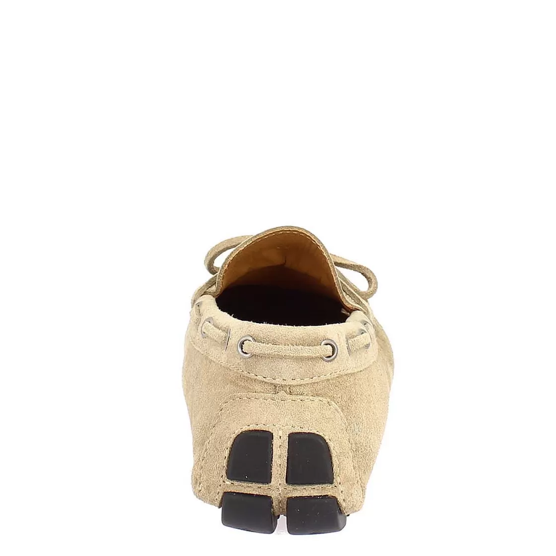 Leonardo Handmade Men'S Carshoe Loafers In Beige Suede. Cheap