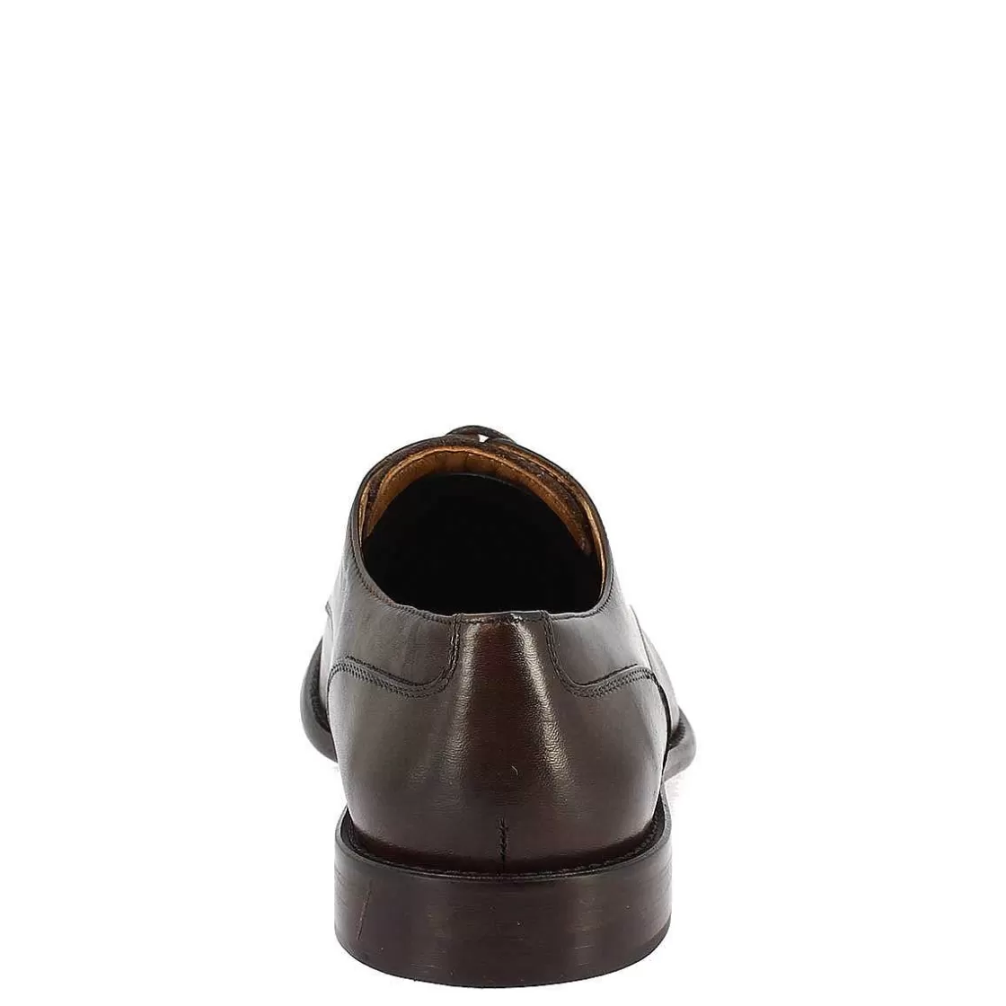 Leonardo Handmade Men'S Oxford Shoes In Dark Brown Leather Hot