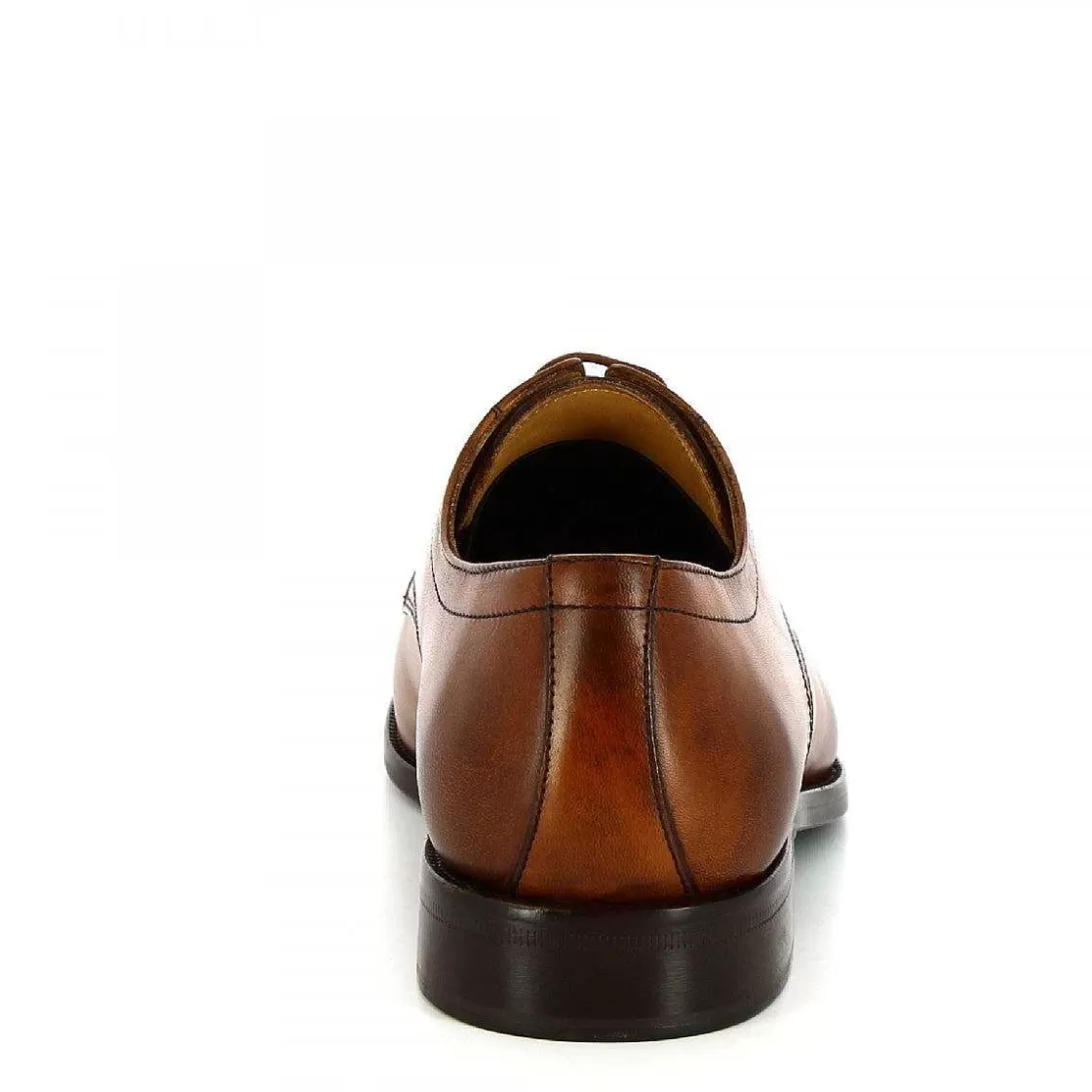 Leonardo Handmade Men'S Oxford Shoes In Tan Calf Leather Discount