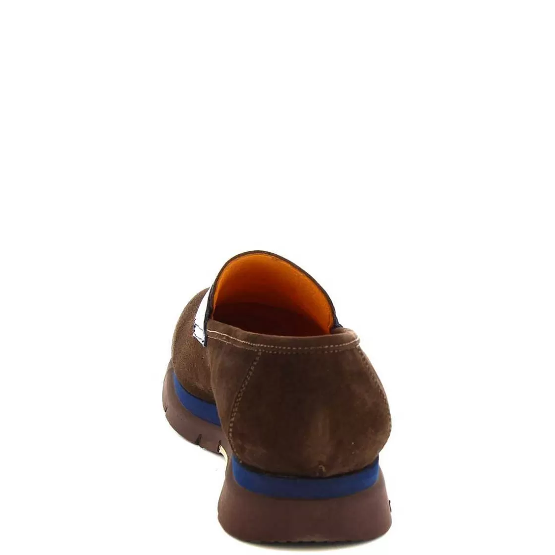 Leonardo Handmade Men'S Shoes In Dark Brown Suede Leather Store
