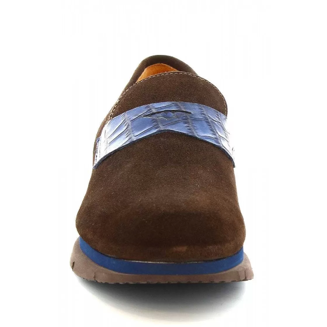 Leonardo Handmade Men'S Shoes In Dark Brown Suede Leather Store