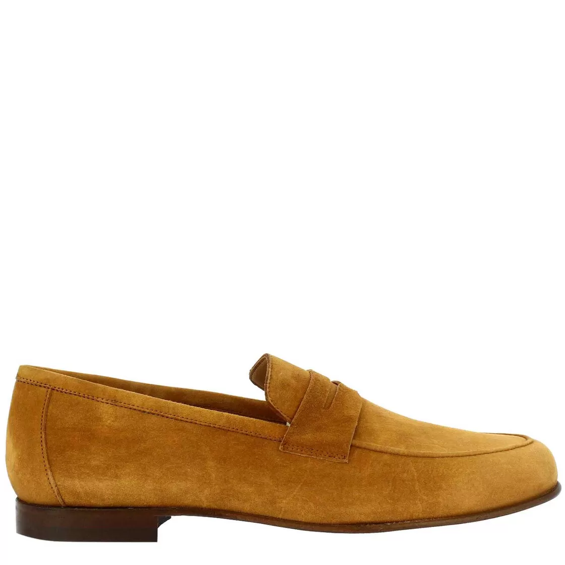 Leonardo Handmade Men'S Slip-On Loafers In Brown Suede Leather New