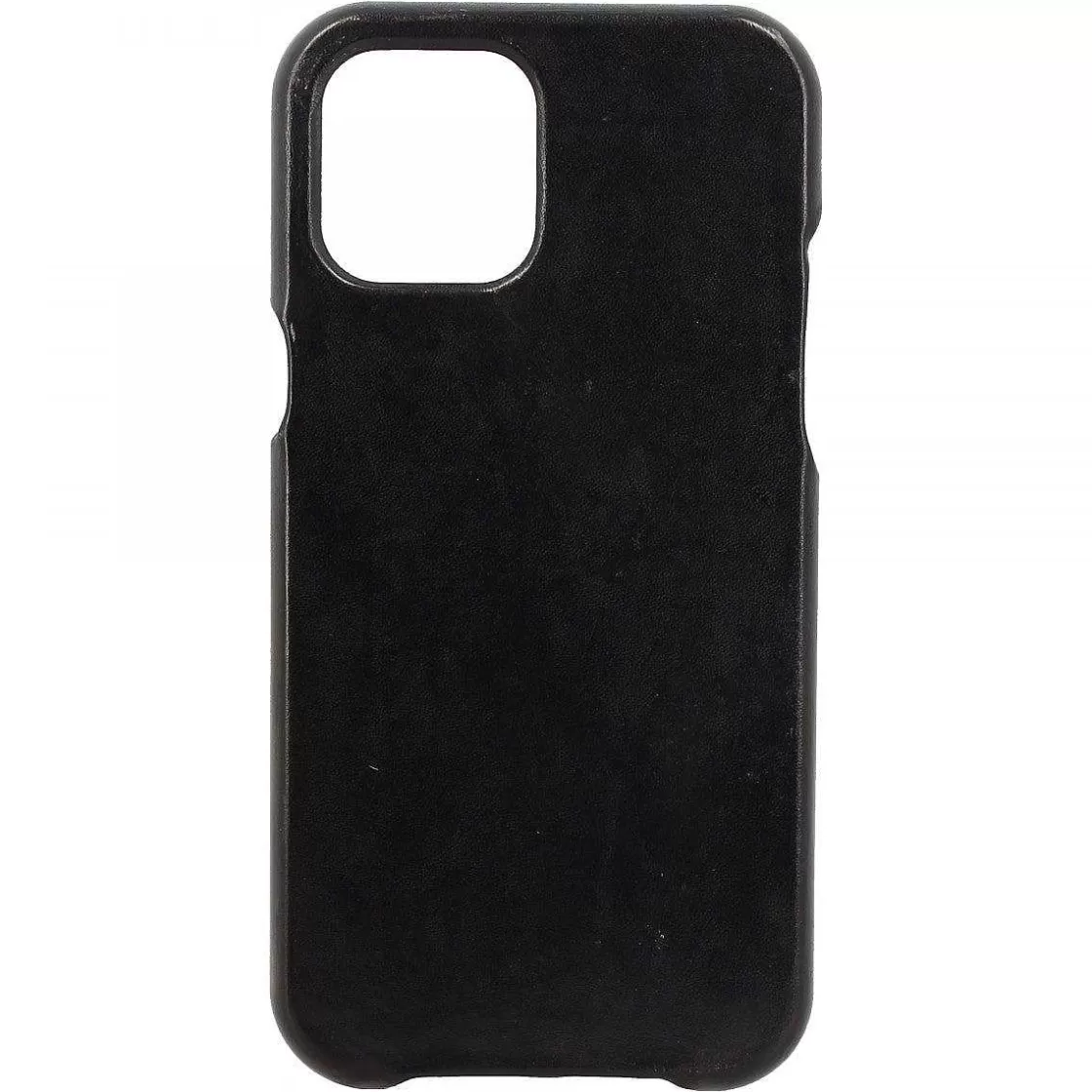 Leonardo Iphone Cover In Hand-Buffered Black Leather Sale