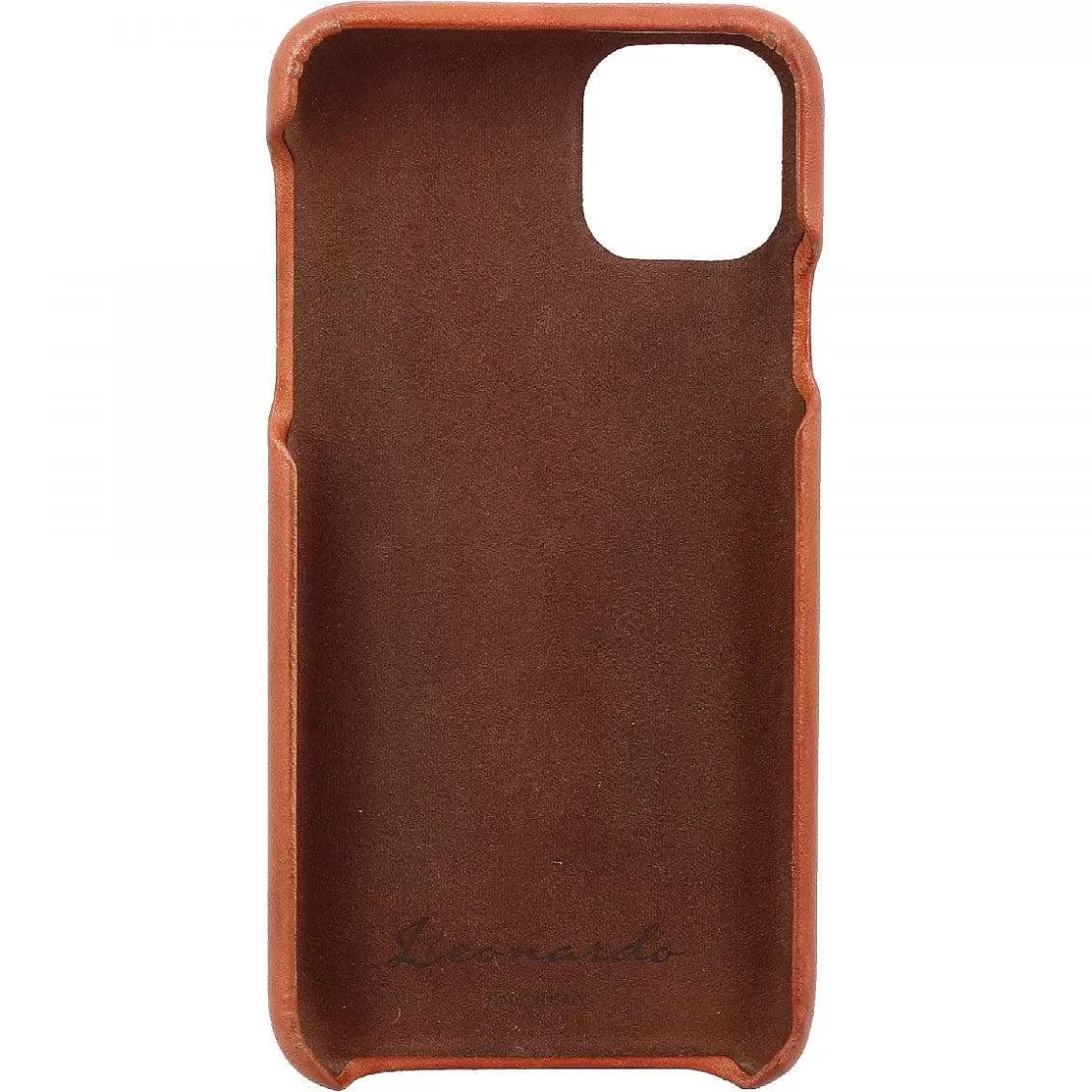 Leonardo Iphone Cover In Hand-Buffered Leather Leather Shop