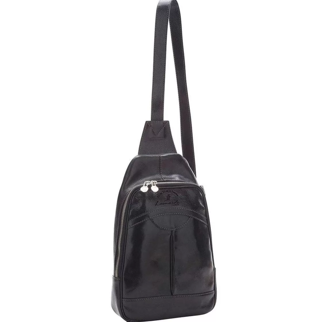 Leonardo Large Deluxe Bum Bag In Leather Full Grain With Zip And Adjustable Shoulder Strap Available In Various Colours Cheap
