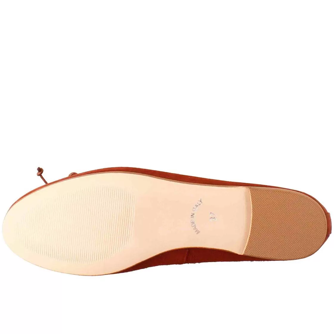 Leonardo Light Brick-Colored Women'S Ballet Flats In Suede Without Lining Best