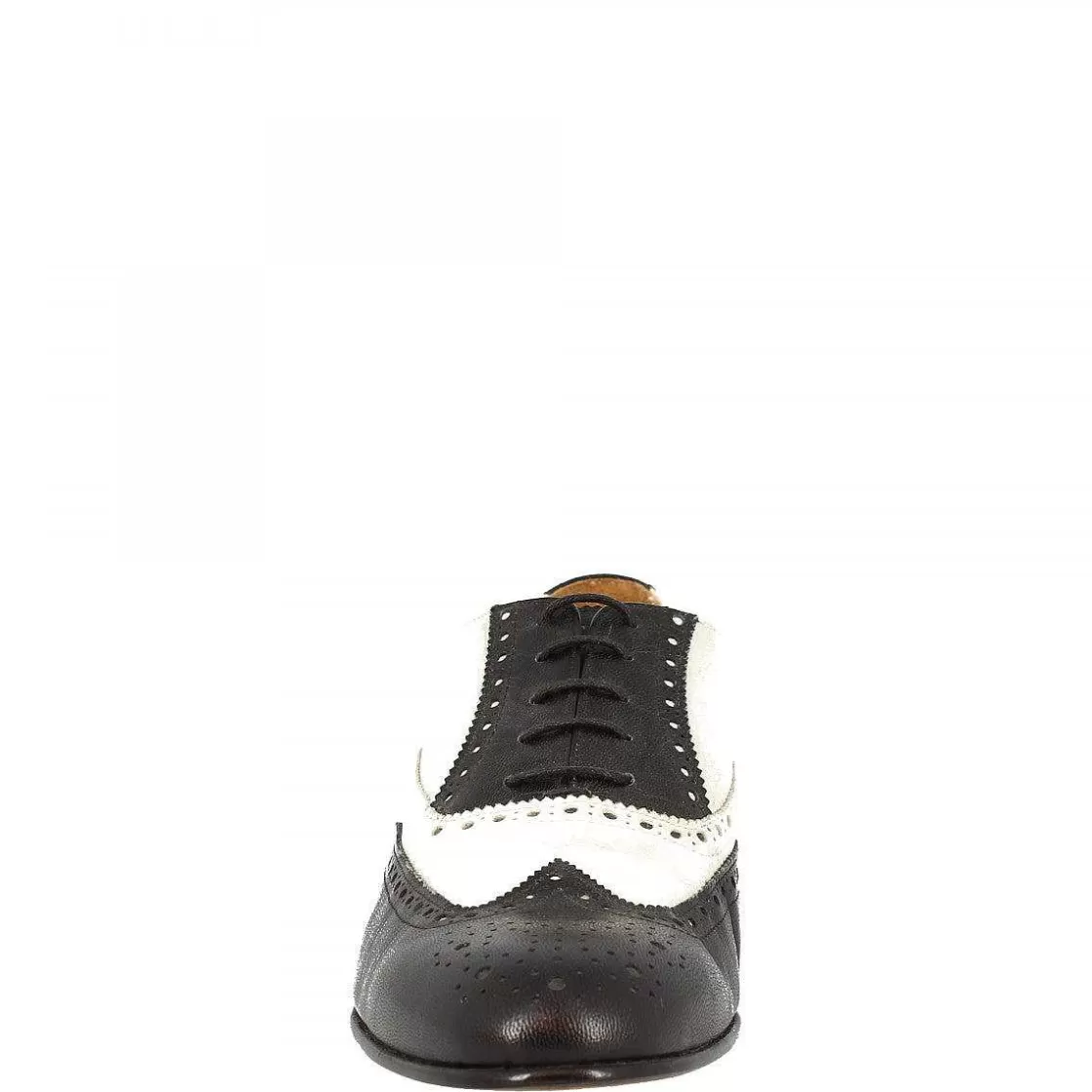 Leonardo Low Handmade Black And White Oxford Shoes Online