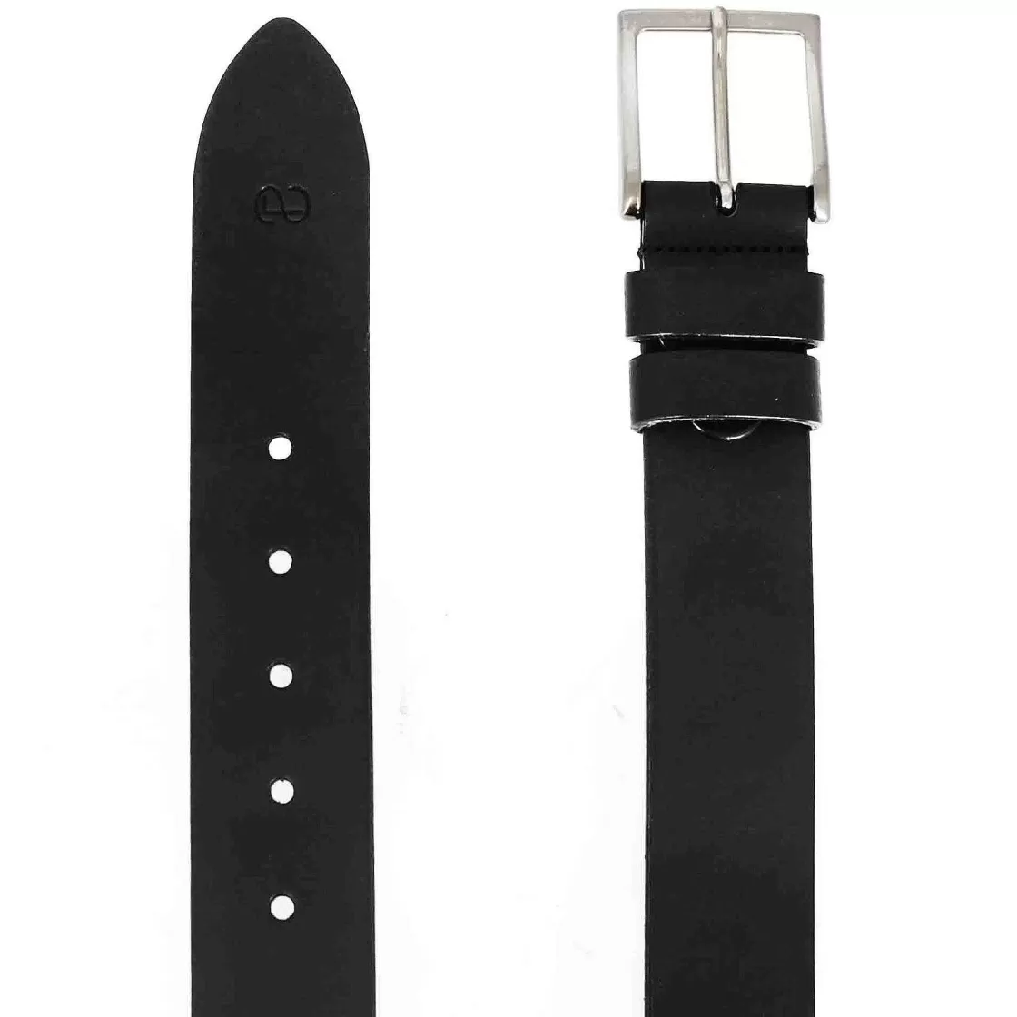 Leonardo Men'S Belt In Black Full Grain Leather Fashion