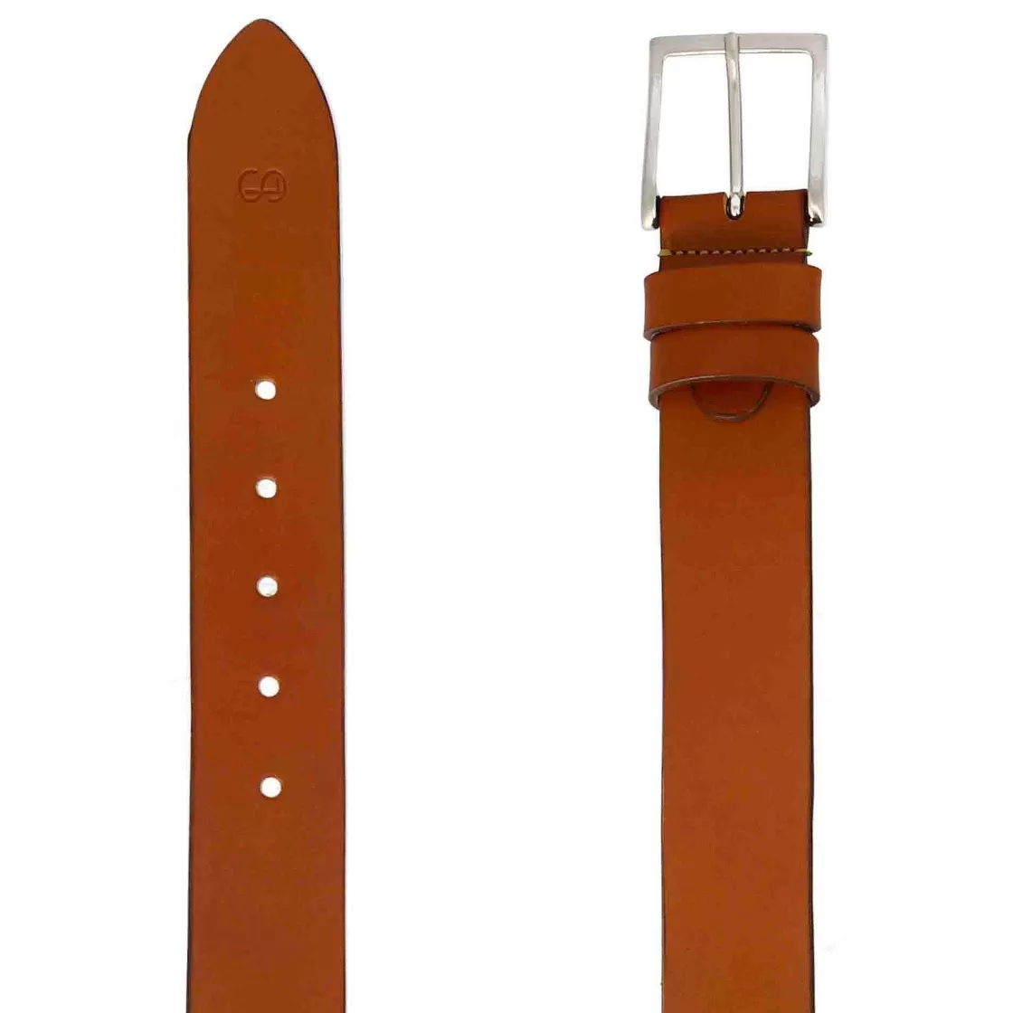 Leonardo Men'S Belt In Light Brown Full Grain Leather Best Sale
