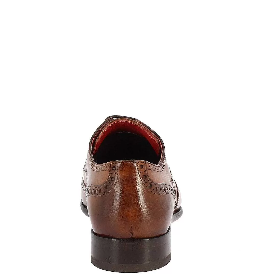 Leonardo Men'S Brogue Brogue Shoes Handmade In Brandy Leather Cheap