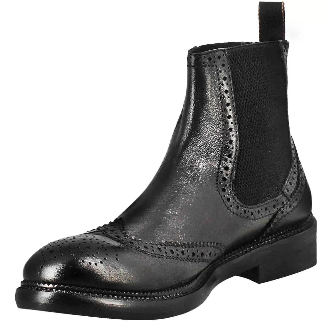 Leonardo Men'S Candy Chelsea Boot In Black Washed Leather Flash Sale