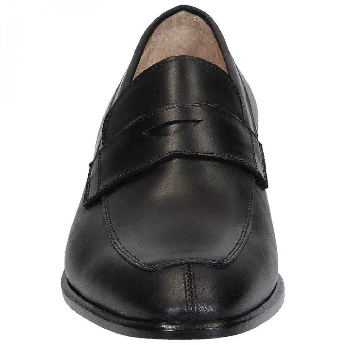 Leonardo Men'S College Loafers In Black Leather Calfskin Sale