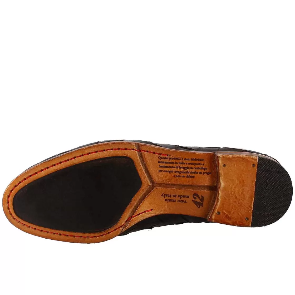 Leonardo Men'S Elegant Vintage Dark Brown Loafer In Woven Leather New