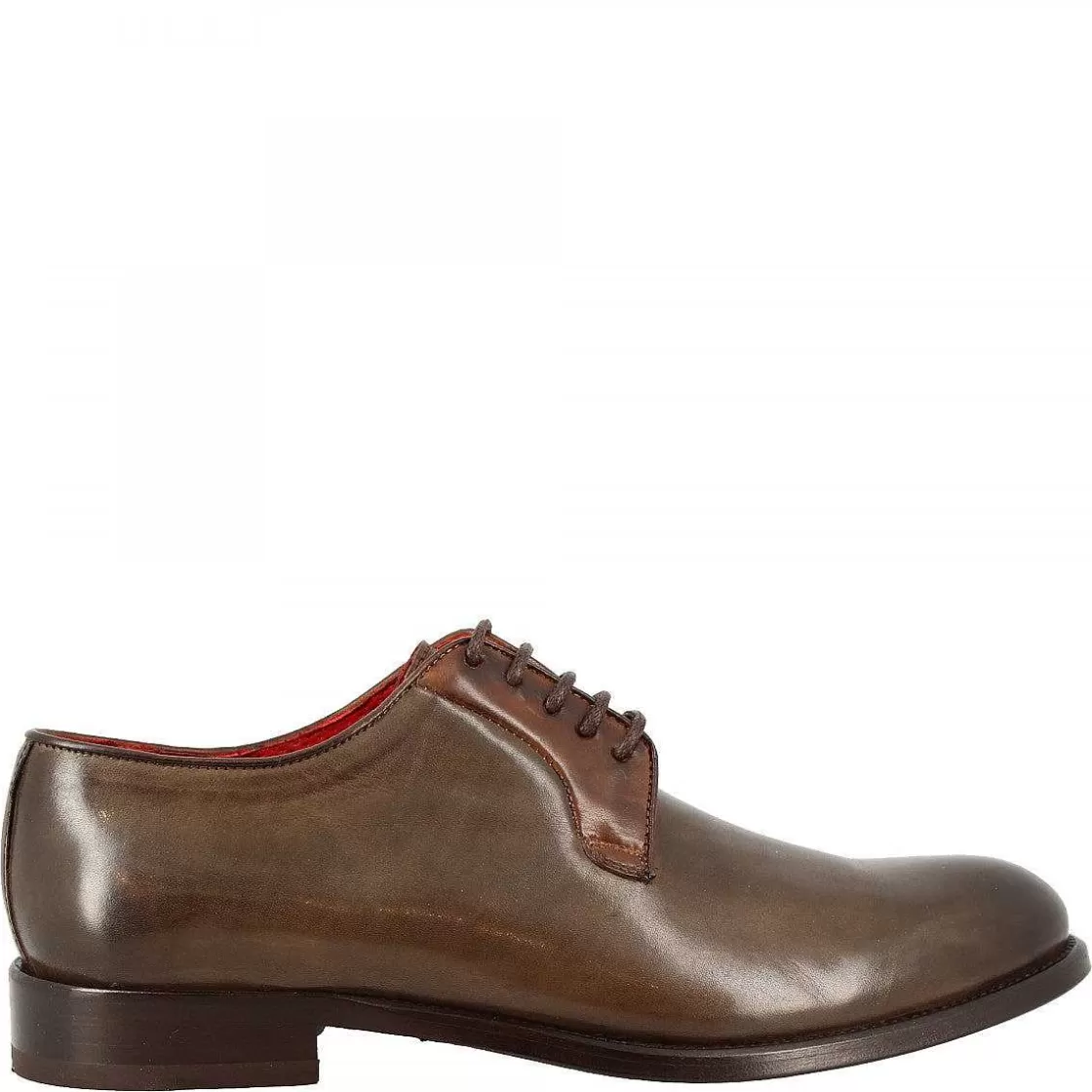 Leonardo Men'S Elegant Wholecut Oxford Shoes Handmade In Taupe Calf Leather Best Sale