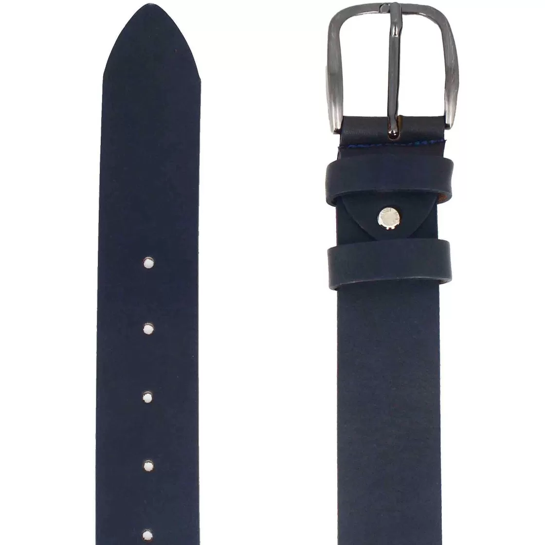 Leonardo Midnight Blue Color Men'S Leather Belt Clearance