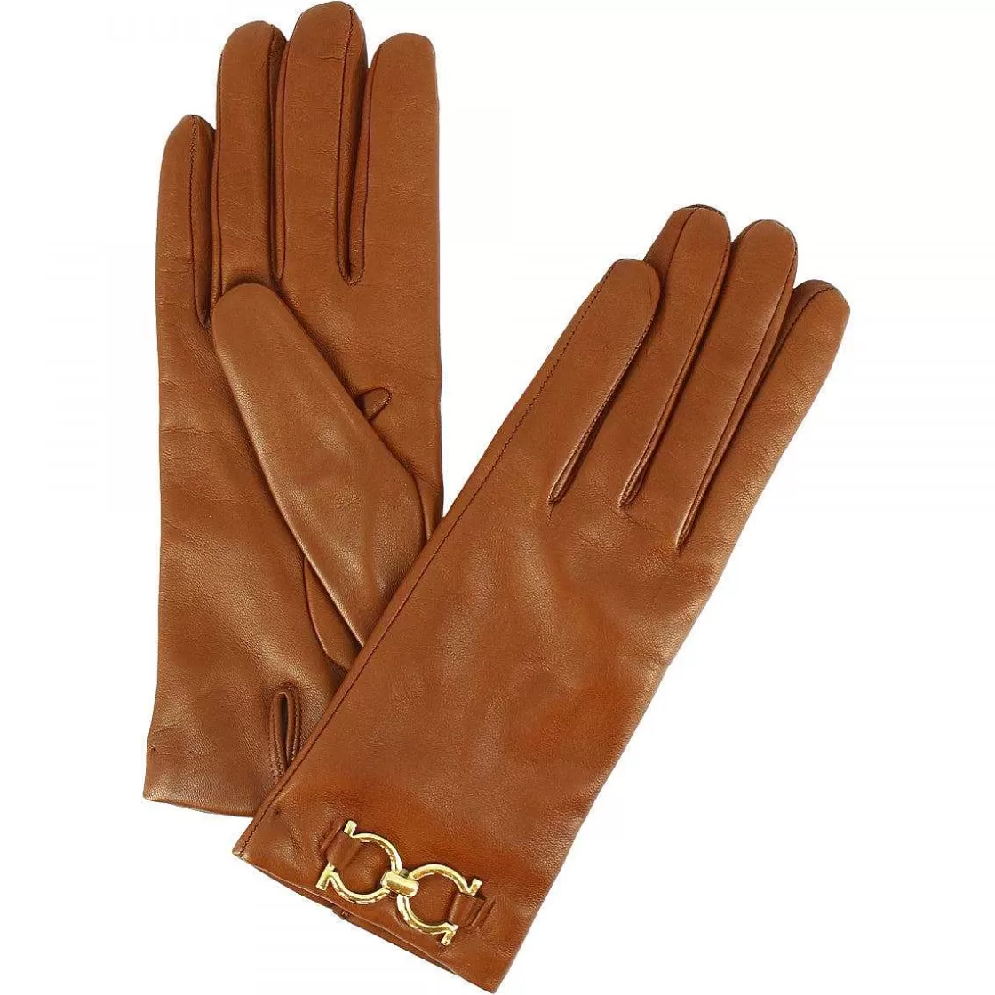 Leonardo Morsetto Model Gloves For Women With Buckle Handmade In Nappa Leather Cheap