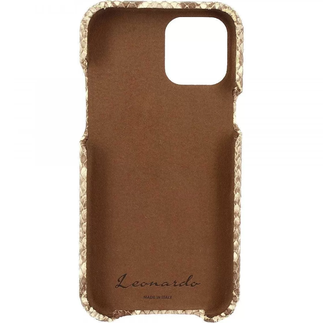 Leonardo Rock Python Printed Leather Iphone Cover Flash Sale