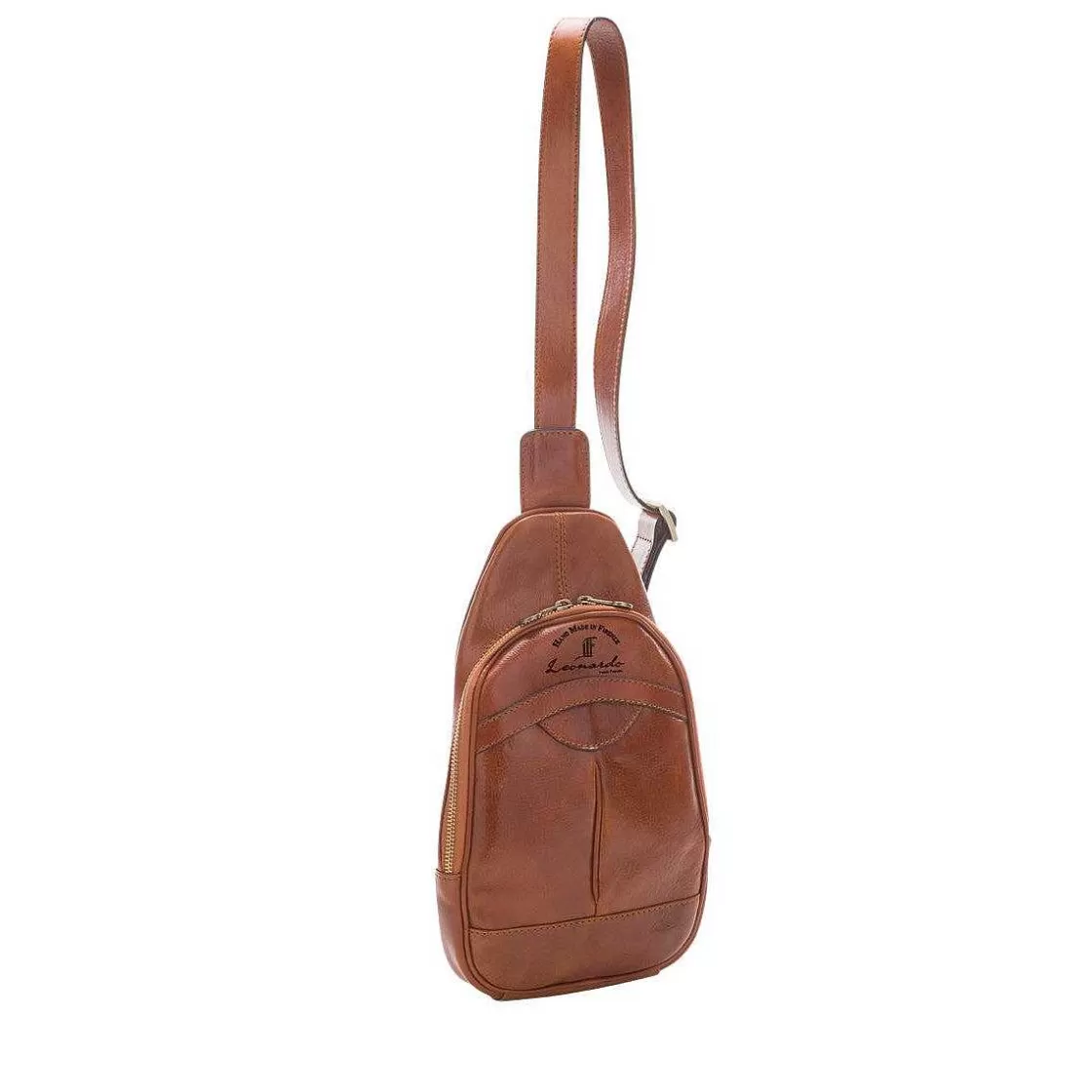 Leonardo Small Deluxe Bum Bag In Leather Full Grain With Zip And Adjustable Shoulder Strap Available In Various Colours Online