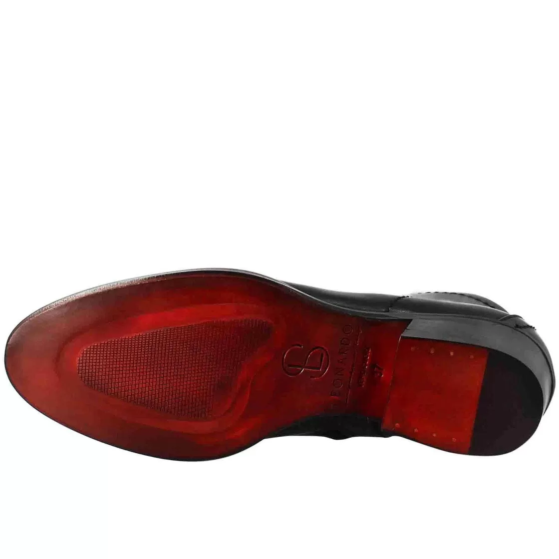 Leonardo Smooth Women'S Ankle Boot With Medium Heel In Black Leather Best Sale