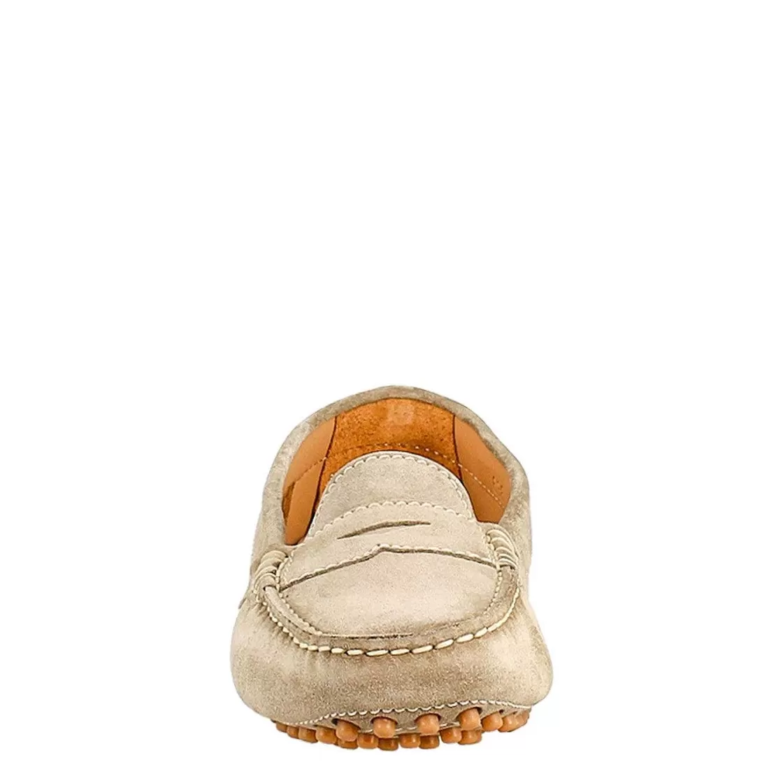 Leonardo Tubular Woman Moccasin In Gray Leather Outlet