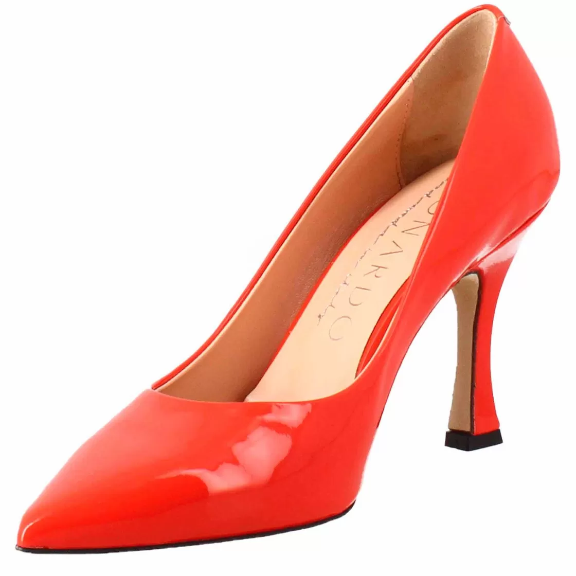 Leonardo Woman'S Decollete In Pointed Red Patent Leather Cheap