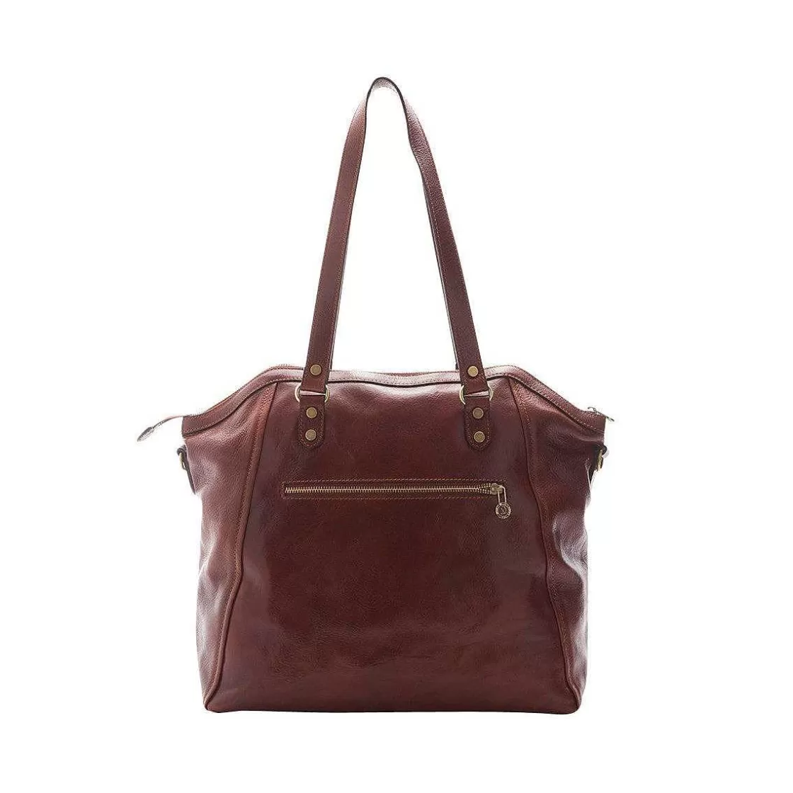 Leonardo Woman'S Large Modena Bag In Full-Grain Leather With Zip And Removable Shoulder Strap In Various Colours Outlet