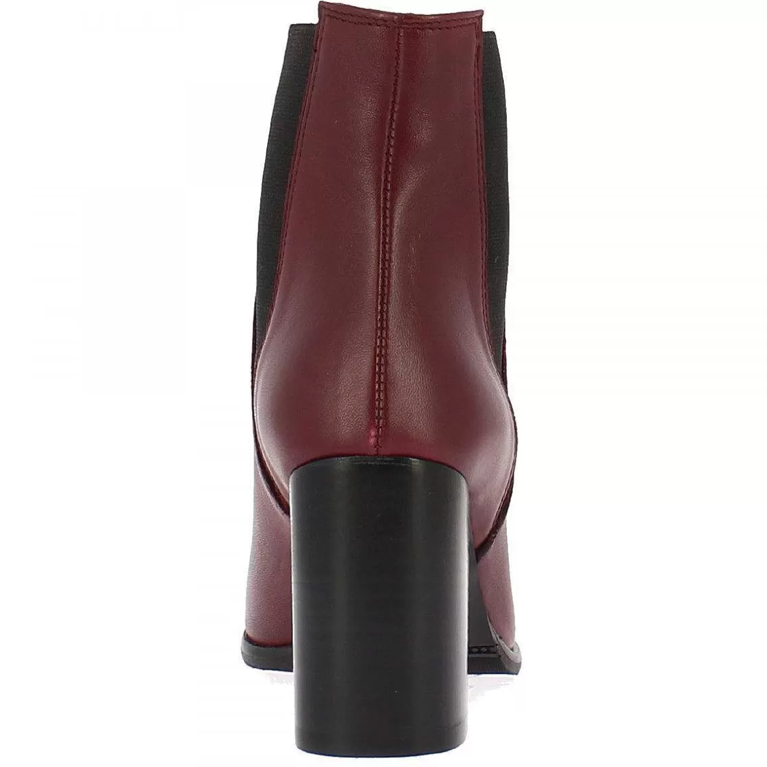 Leonardo Women'S Handmade Heeled Ankle Boots In Burgundy Calf Leather Hot