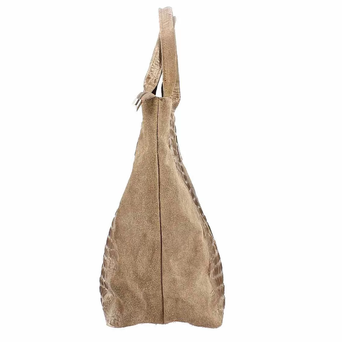 Leonardo Women'S Handmade Shoulder Bag In Taupe Leather Hot